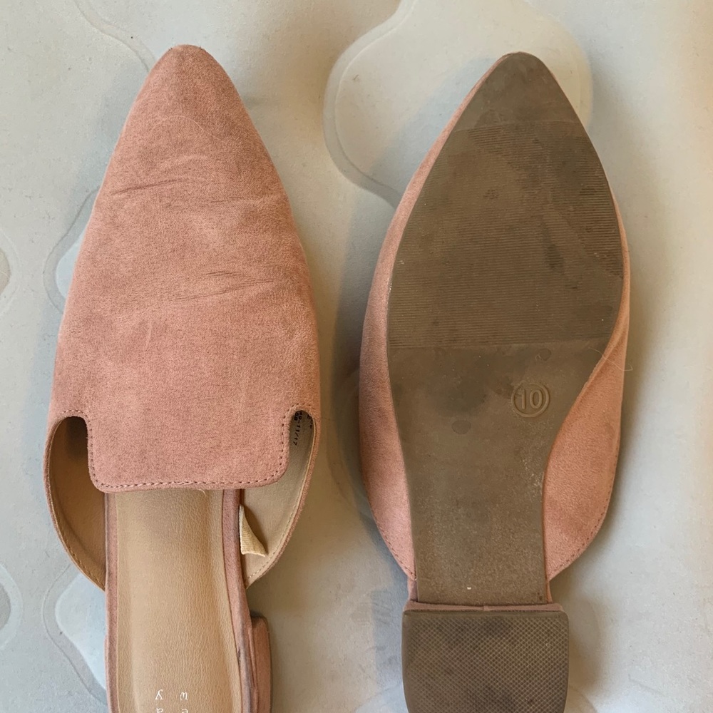 Pink loafers